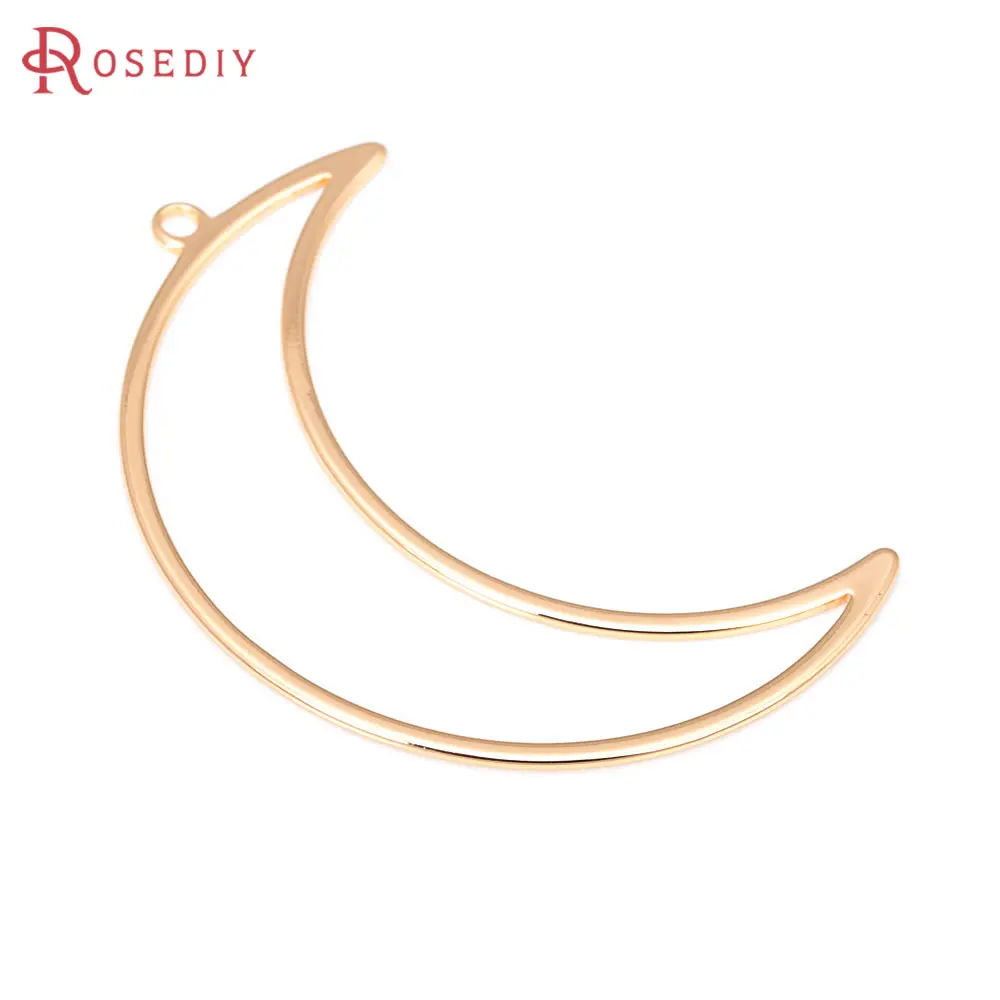 6 шт., латунные аксессуары для ожерелий и сережек, 50 х36 мм