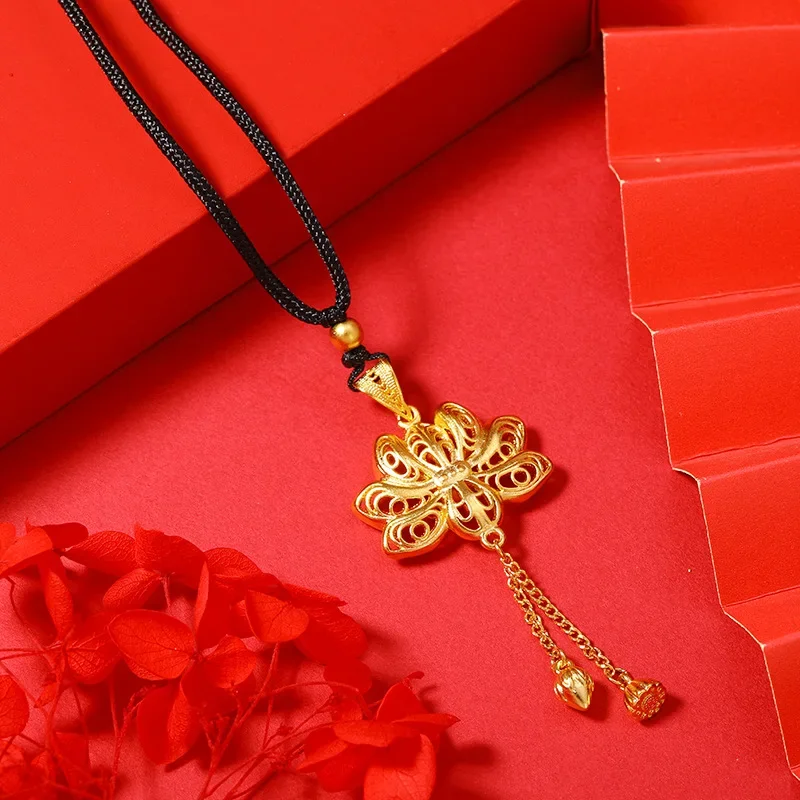 Новый высококачественный элегантный кулон с цветком лотоса инкрустированный