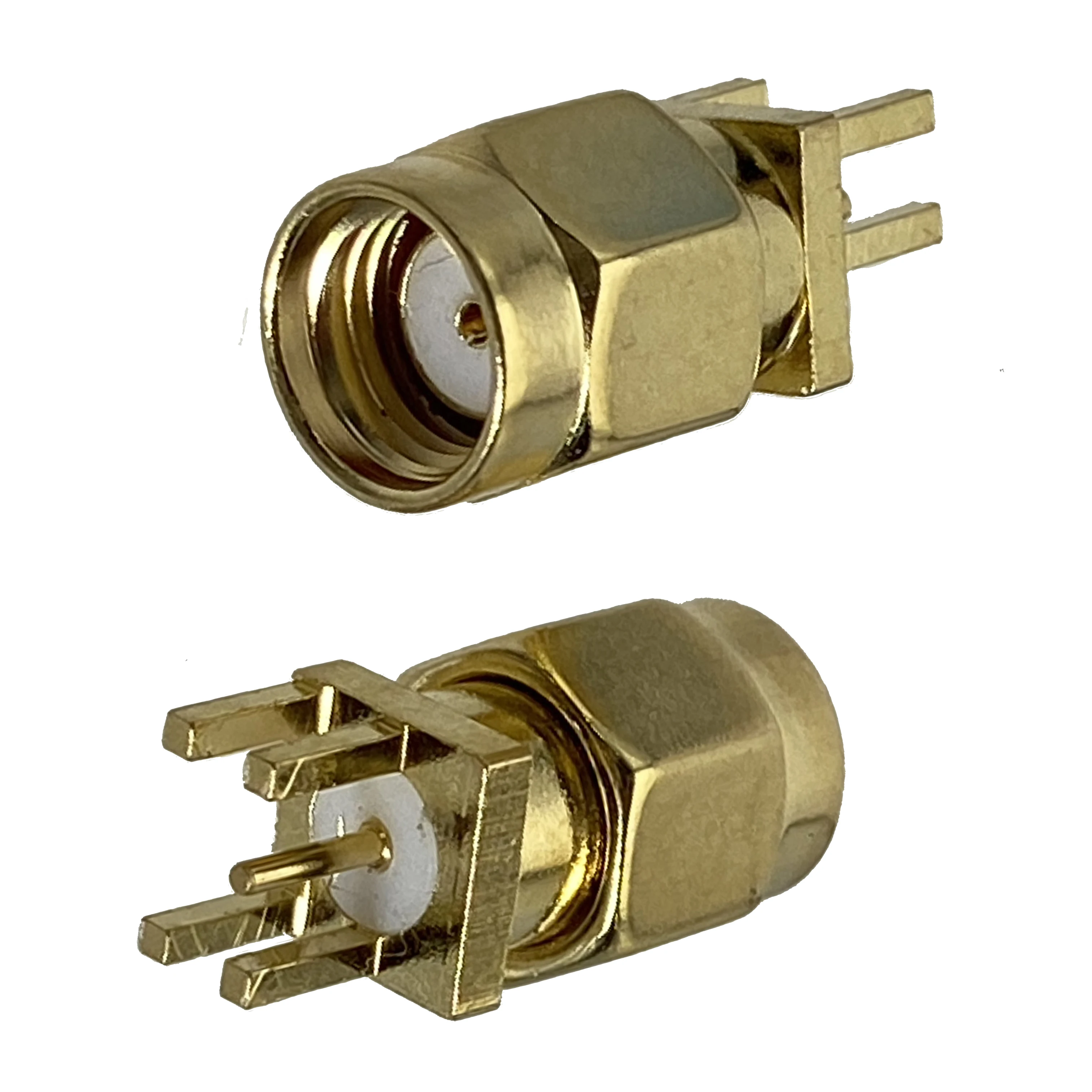 1pcs-connector-rp-sma-male-jack-solder-pcb-edge-clip-mount-wire-terminals-50ohm-rf-coaxial-adapter