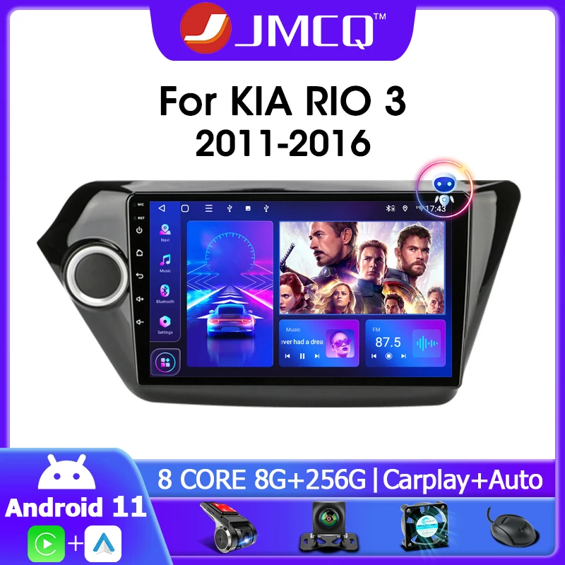 Автомагнитола JMCQ мультимедийный видеоплеер с GPS-навигацией 9 &quot 2din Android 11 0 для KIA