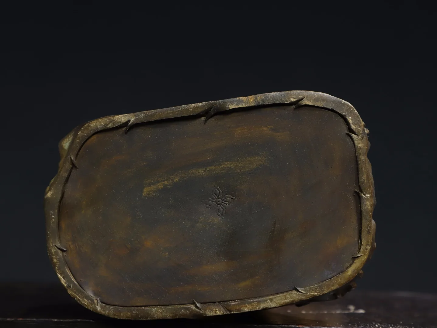 11-дюймовая коллекция тибетского храма старая бронза позолоченная киноварь