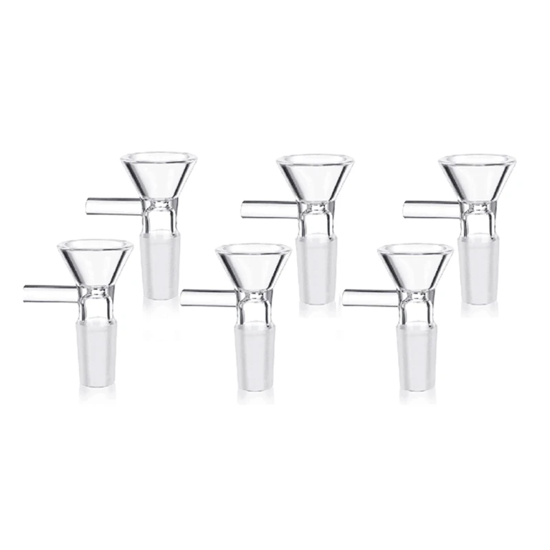 

6 Pieces Bowl - Clear Glass Funnel, Scientific Small Glass Funnel(14 Mm/ 0.56 Inch)