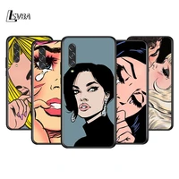 crying comic girl painting for samsung galaxy a90 a80 a70 a50 a40 a30 a30s a20s a20e a10 a10e a10s s8 s7 s6 edge phone case