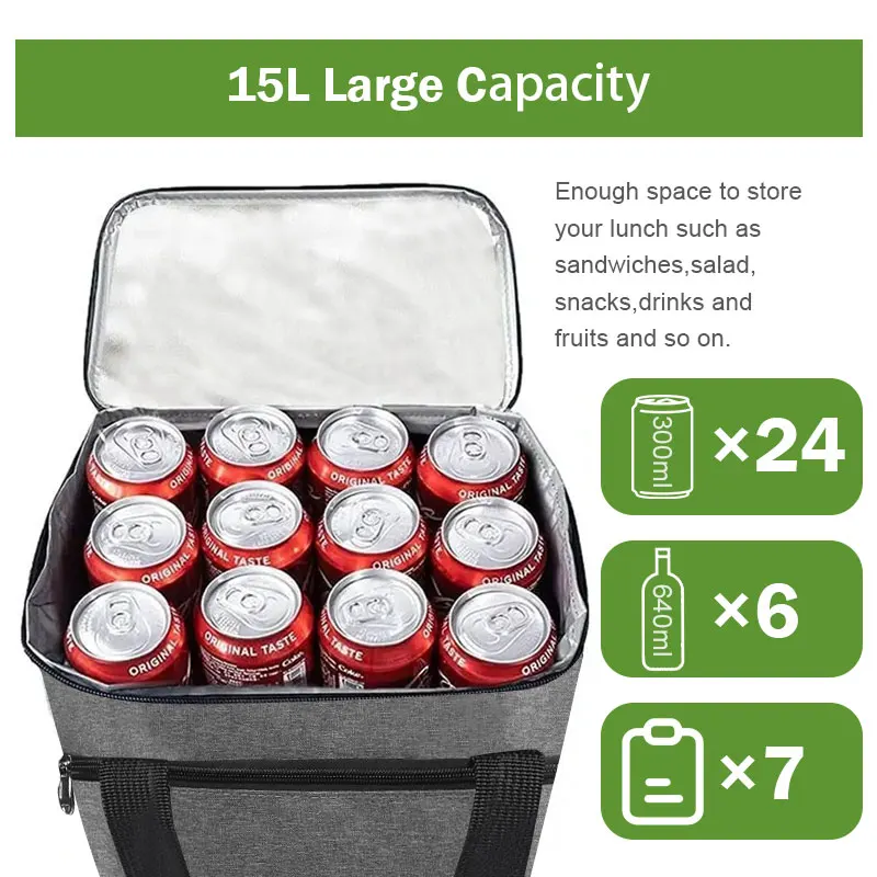 Westtune 15л Термосумка Для Пикника Изолированный Ланч-бокс С Плечевым Ремнем