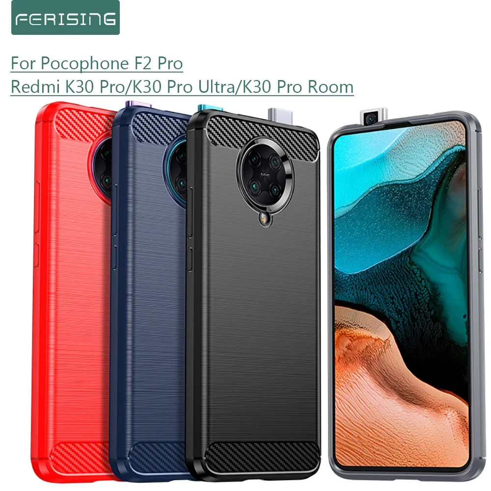 Чехол для Xiaomi Pocophone F2 Pro чехол K30 Zoom силиконовый бампер из ТПУ углеродного волокна