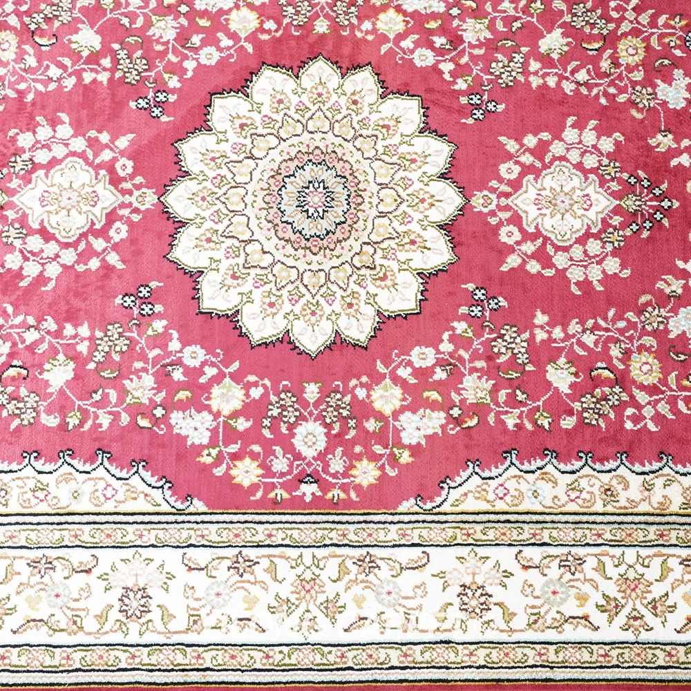 Шелковый коврик Тебриз 91x152 см красный турецкий Восточный ковер ручной работы с