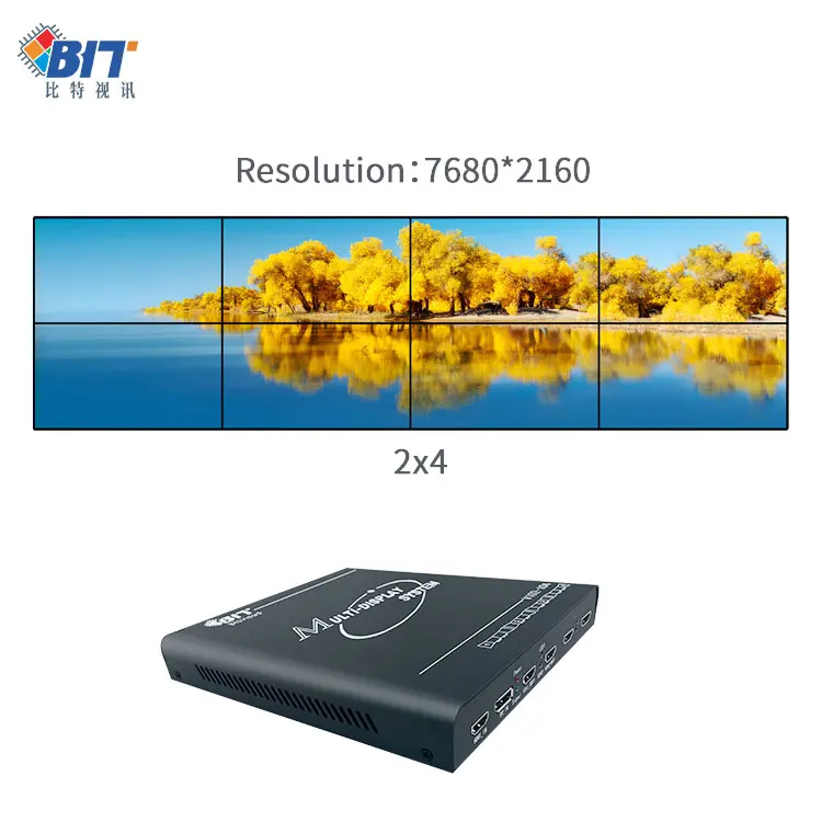 Multi-channel projection Point to Point Display edge blending DP 1x4 video wall controller