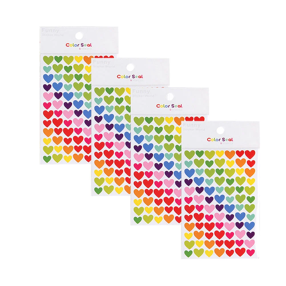 

24Pc Loving Heart Stickers Handwritten Removable Adhesive Paper Labels Coding Labels for School Home Stores Office