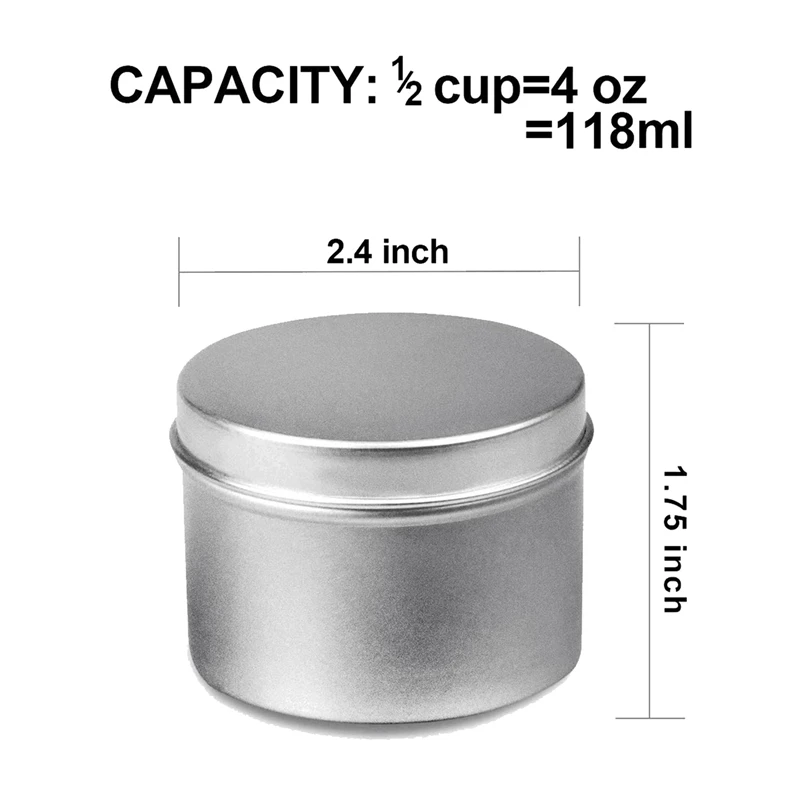 

54 Piece Candle Tin , 4 Oz, Candle Containers For DIY Candle Making,Candle Container,Handmade Candle Making Tools