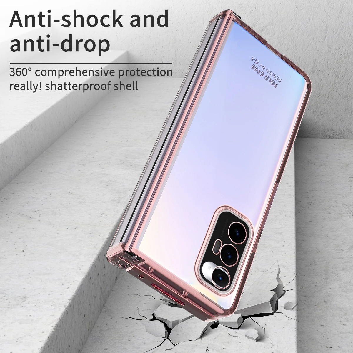 Clear Hinge Funda Fold Case For Xiaomi Fold Electroplating Transparent Hard Cover 360 Full Protection Anti - fall Shell