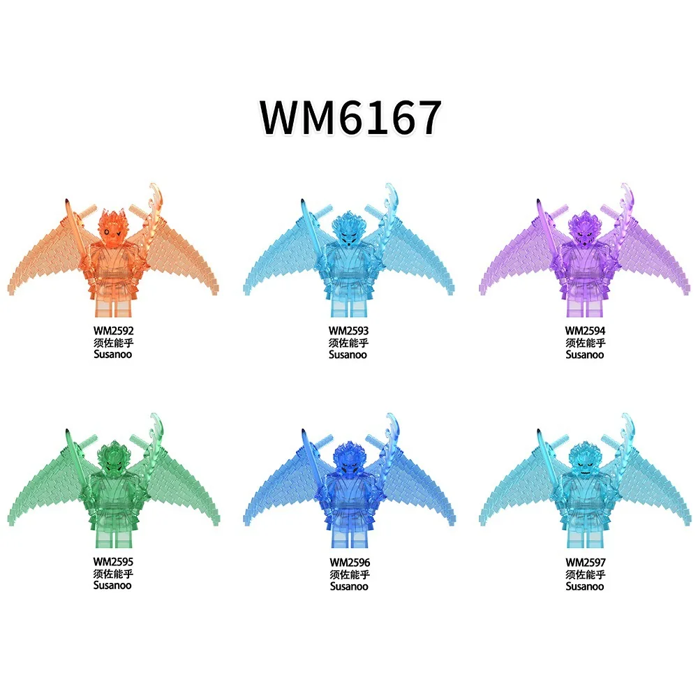 Строительные блоки Наруто Сусаноо WM-блоки WM6167 WM2592 WM2597 аниме мультяшные