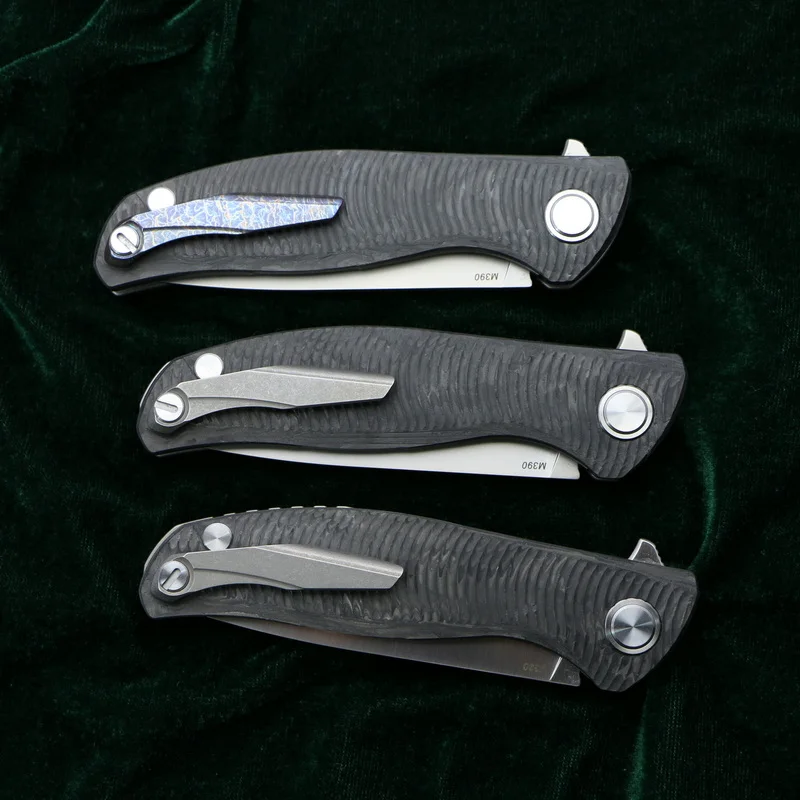 Складной нож Kanedeiia Flipper F3 карманный резец из титанового углеродного волокна с