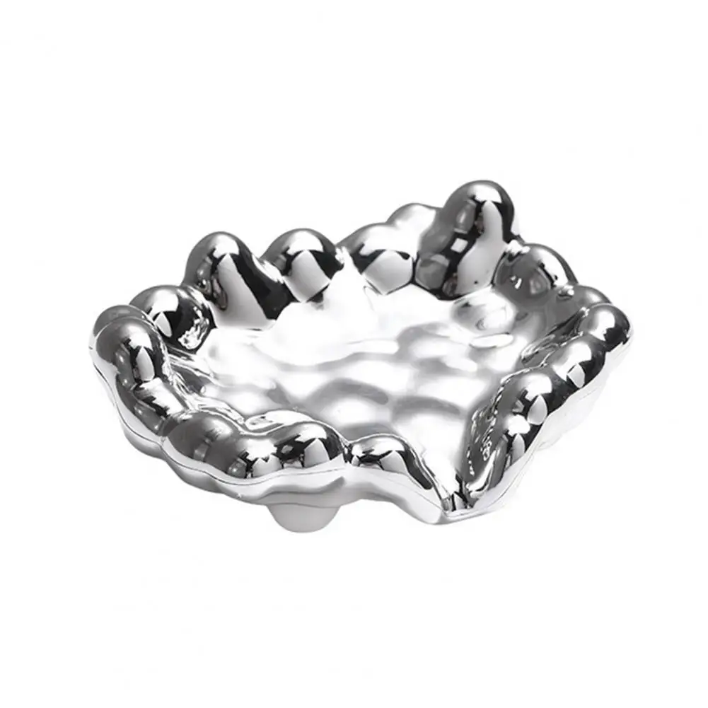 

Soap Box Electroplate Convenient Punch Free Storing Cloud Shape Keep Tidy Soap Storage Dish Bathroom Gadget Daily Use