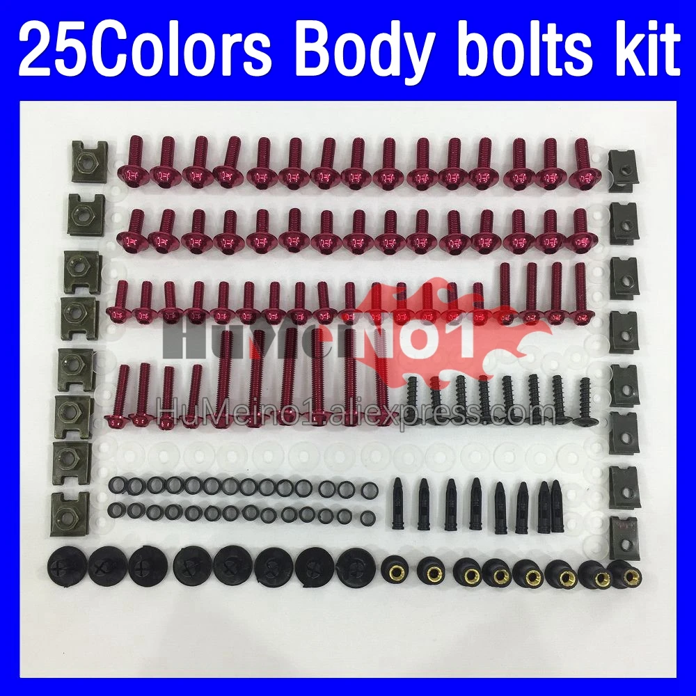 

268ps Fairing bolts full screw kit For YAMAHA TZR-250 3XV TZR250 TZR 250 1992 1993 1994 1995 1996 1997 Body bolt screws Nuts