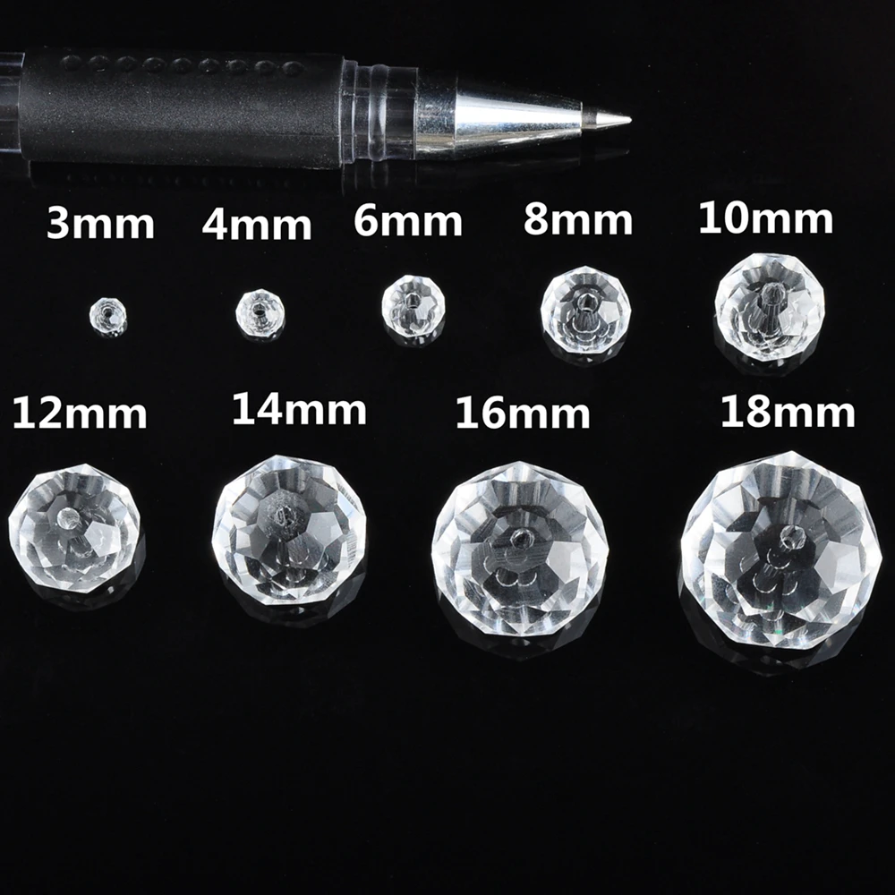 Ограненные стеклянные бусины 3 мм 4 6 8 10 12 14 16 18