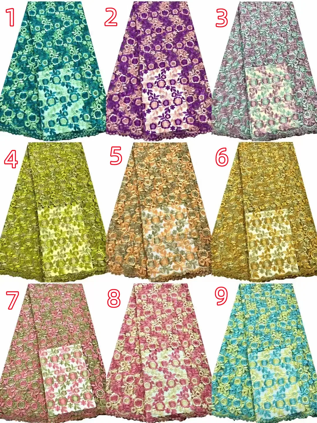 Новое водорастворимое трехмерное двухцветное кружево с вышивкой Африканское