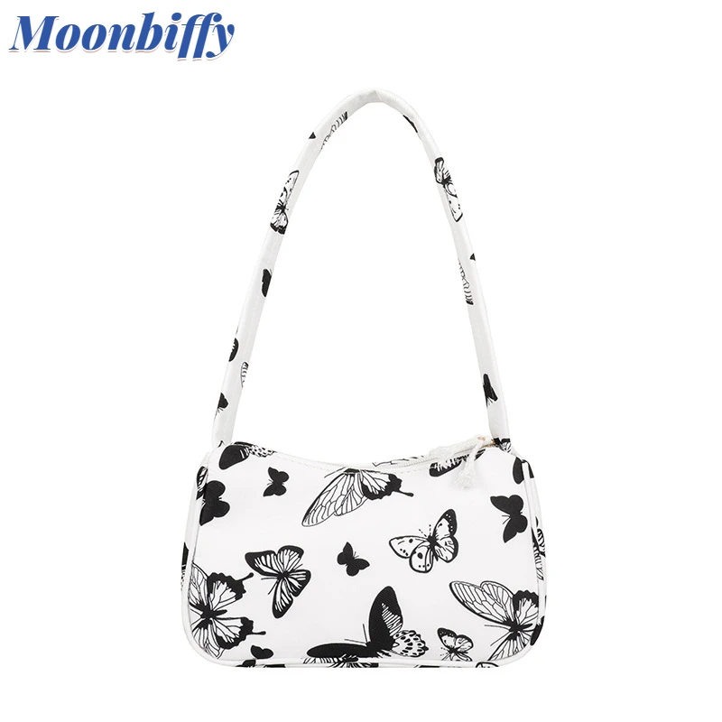 

Large Capacity Fashion Butterfly Pattern Tote Bag Portable Chain Single Shoulder Messenger Bag Women's Leisure Bag