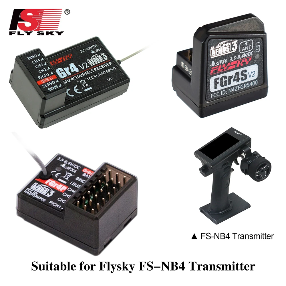 

New Arrival Flysky FGR4 FGR4S FGR4P Single Antenna Receiver AFHDS 3 PPM/IBUS/PWM For Flysky FS-NB4 Remote Control Accessory