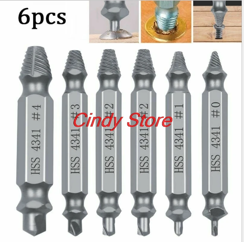 

4PCS/6PCS Damaged Screw Extractor Drill Bit Set Easily Take Out Broken Screw,Bolt Remover Stripped Screws Extractor Demolition