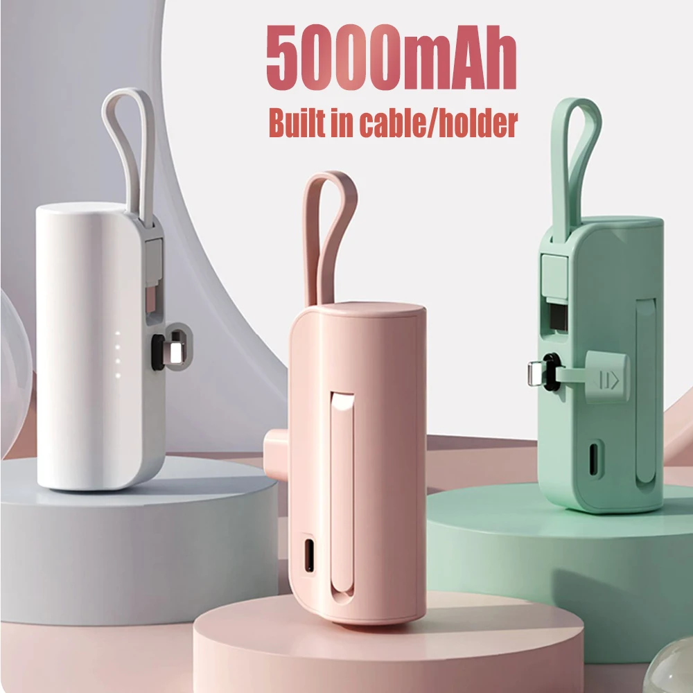 5000mAh Portable Power Bank Mini Fast Charger External Cute Spare Auxiliary Battery Capsule Energy For Cell Phone iPhone Xiaomi