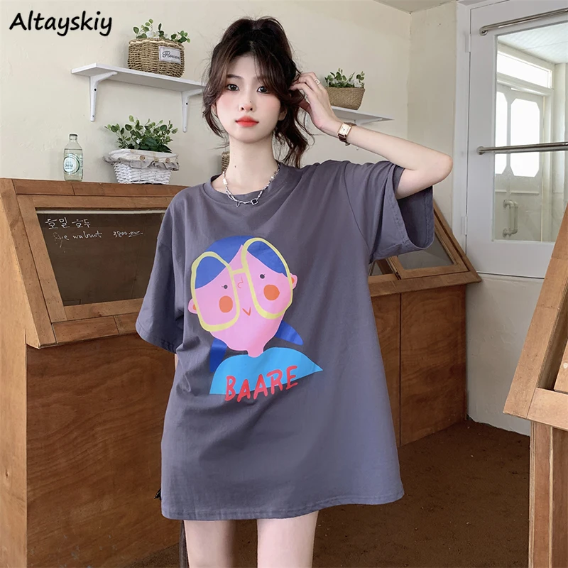 

Футболки женские летние модные шикарные Мультяшные дизайнерские милые свободные универсальные уличные костюмы милые Ретро Ulzzang Популярные Стильные девичьи