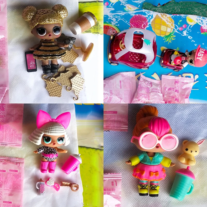 

Original LOL Surprise Dolls Queen Bee doll cars Set lil Sister Figure Rare Style Limited Collection Toys girl's gift