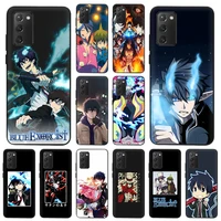 matte phone case for samsung s21 plus s20 fe s10 lite s9 ao no exorcist anime black soft cover for galaxy note 20 ultra 10 9 8