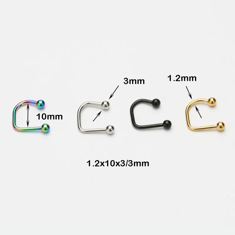 2 шт. женские кольца-Клипсы из титановой стали |