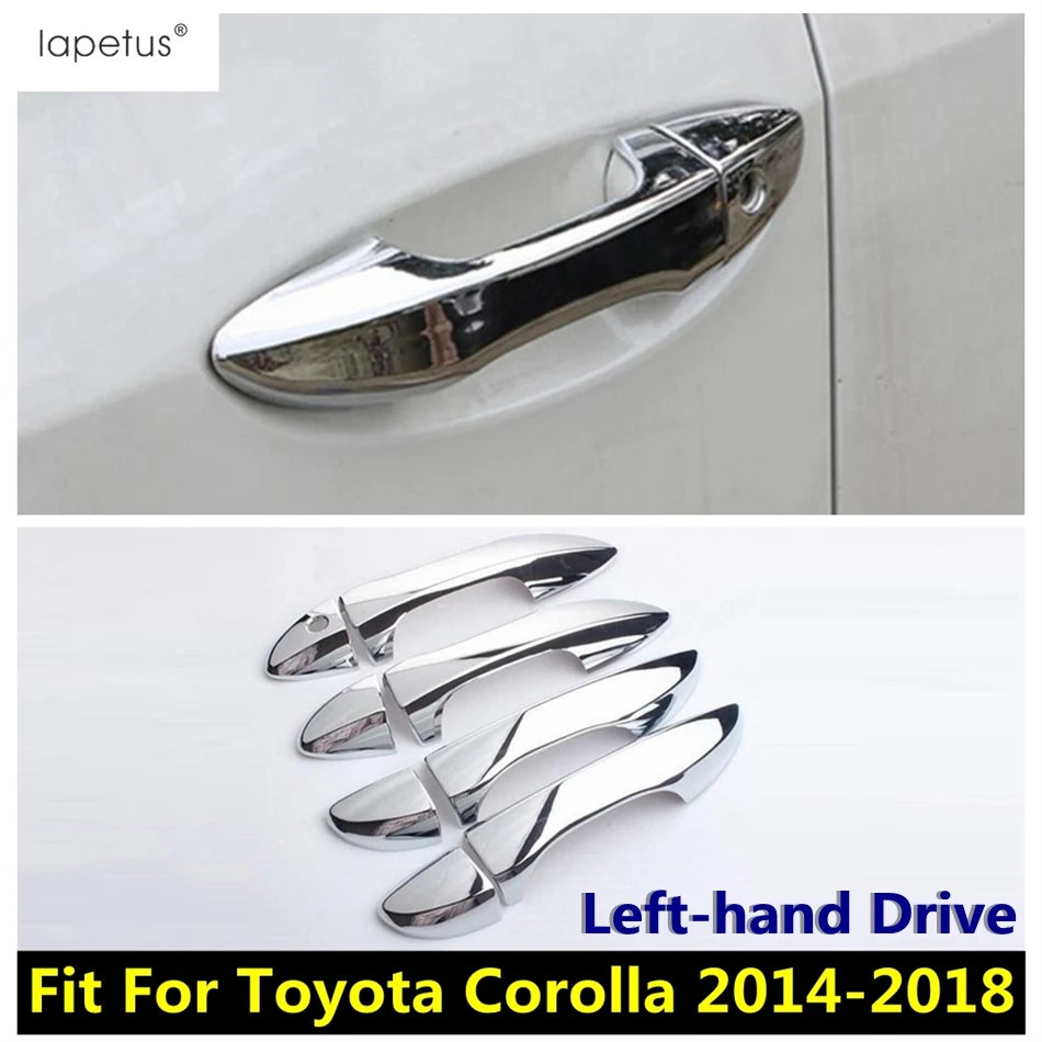 

Левая ручка двери, декоративная защитная накладка для Toyota Corolla 2014-2018, хромированные аксессуары из АБС-пластика, внешний комплект