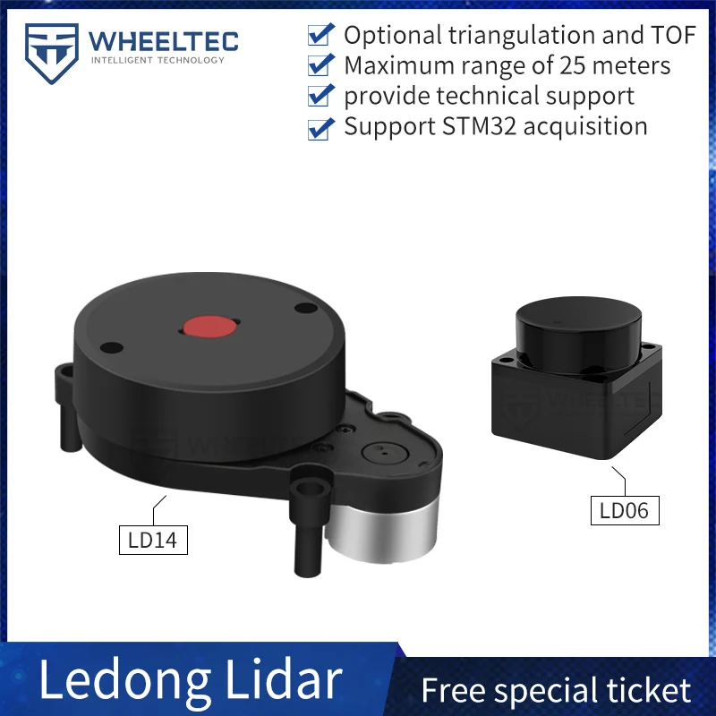 

Ledong однолинейная LiDAR LiDAR-LD06 LD14 DTOF определение дальности в помещении и на улице SLAM map LD19