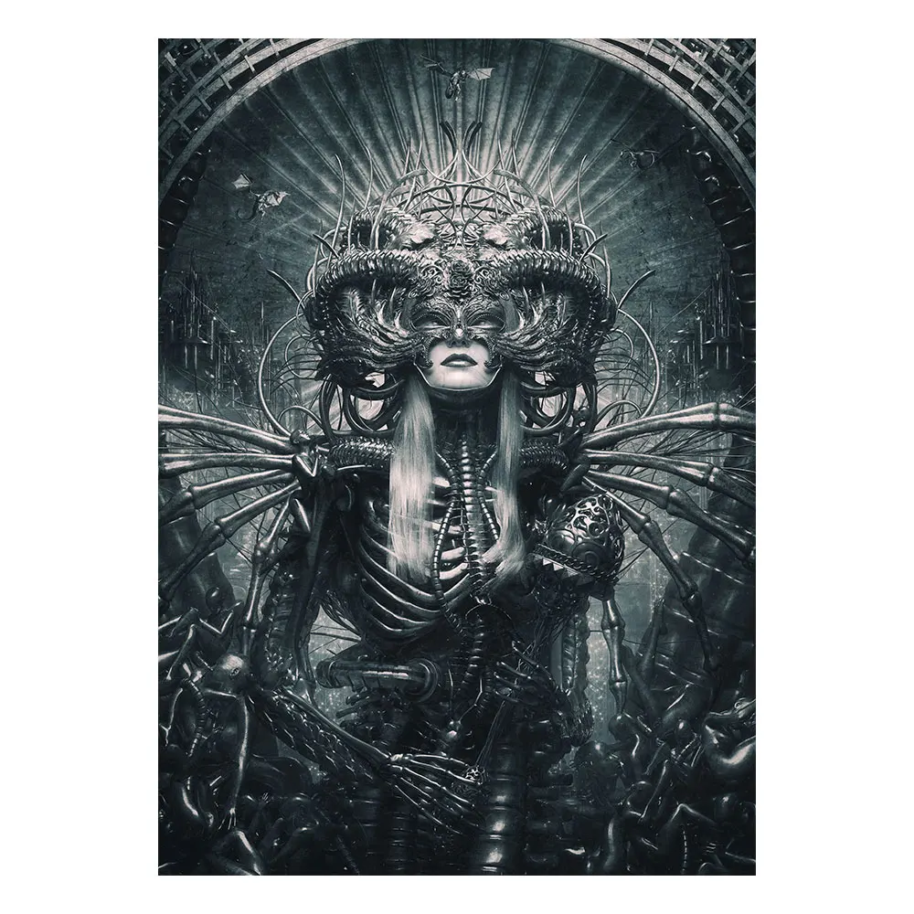 

Абстрактные постеры и печать на холсте с изображением инопланетянина, страха, Hr, гиджер ли II