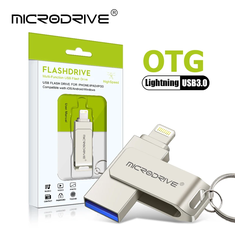 

OTG USB 3.0 pen drive For iphone flash drive 256GB 128GB 64GB Pen drive 32GB 16GB 8GB Memory Stick USB Stick for iphone/ipad/Mac
