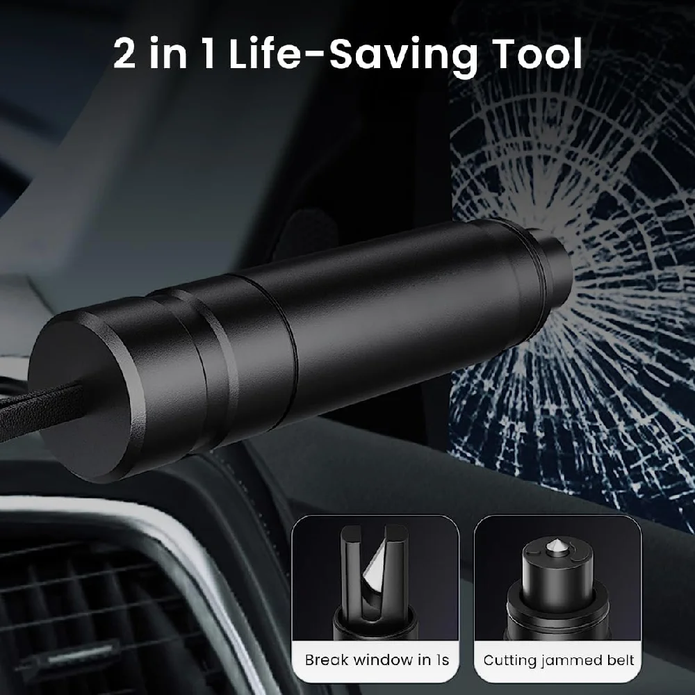 

Portable Safety Hammer Emergency Escape Tool 2 In 1 Window Breaker with Seatbelt Cutter Car Glass Breaker Life-Saving Emergency