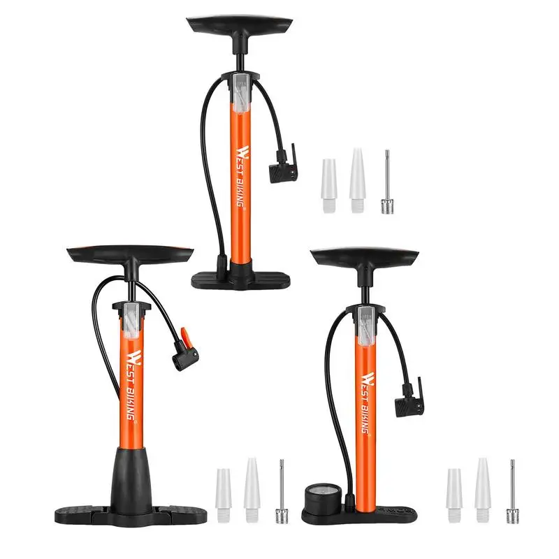 

Portable Bike Pump 160PSI Foot Pump With Multifunctional Nozzle Cycling Gear Bicycle Accessories Inflator For Footballs