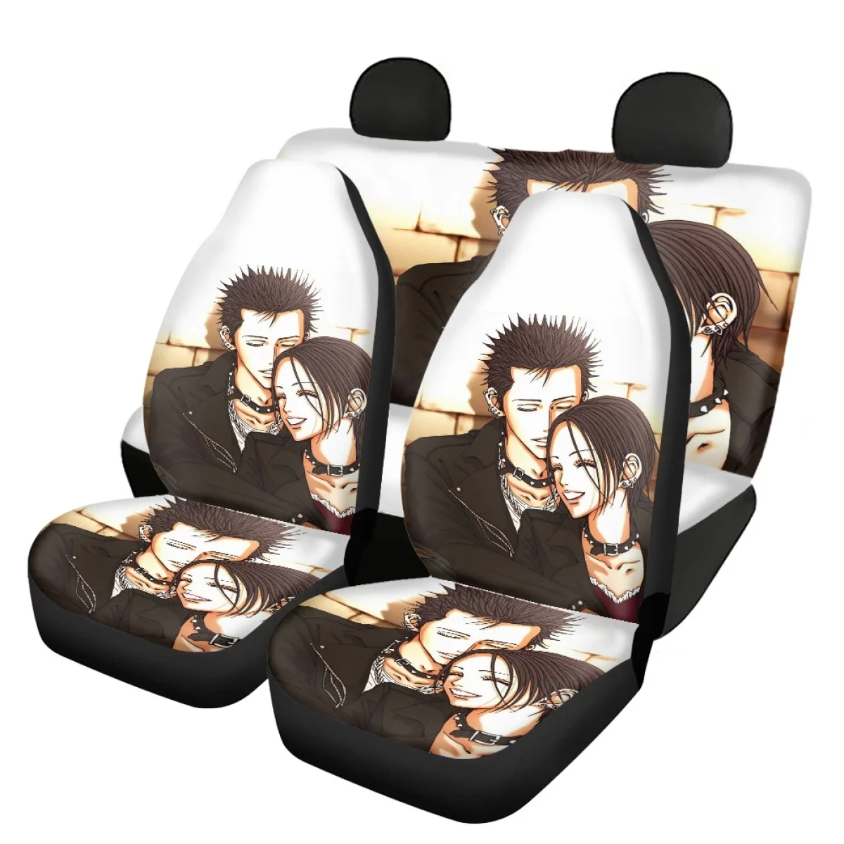 

Anime Nana Manga Printed Car Seat Cover Heavy-Duty Fashion Car Interior Seat Covers for Women New Design Front/Back Seat Cover