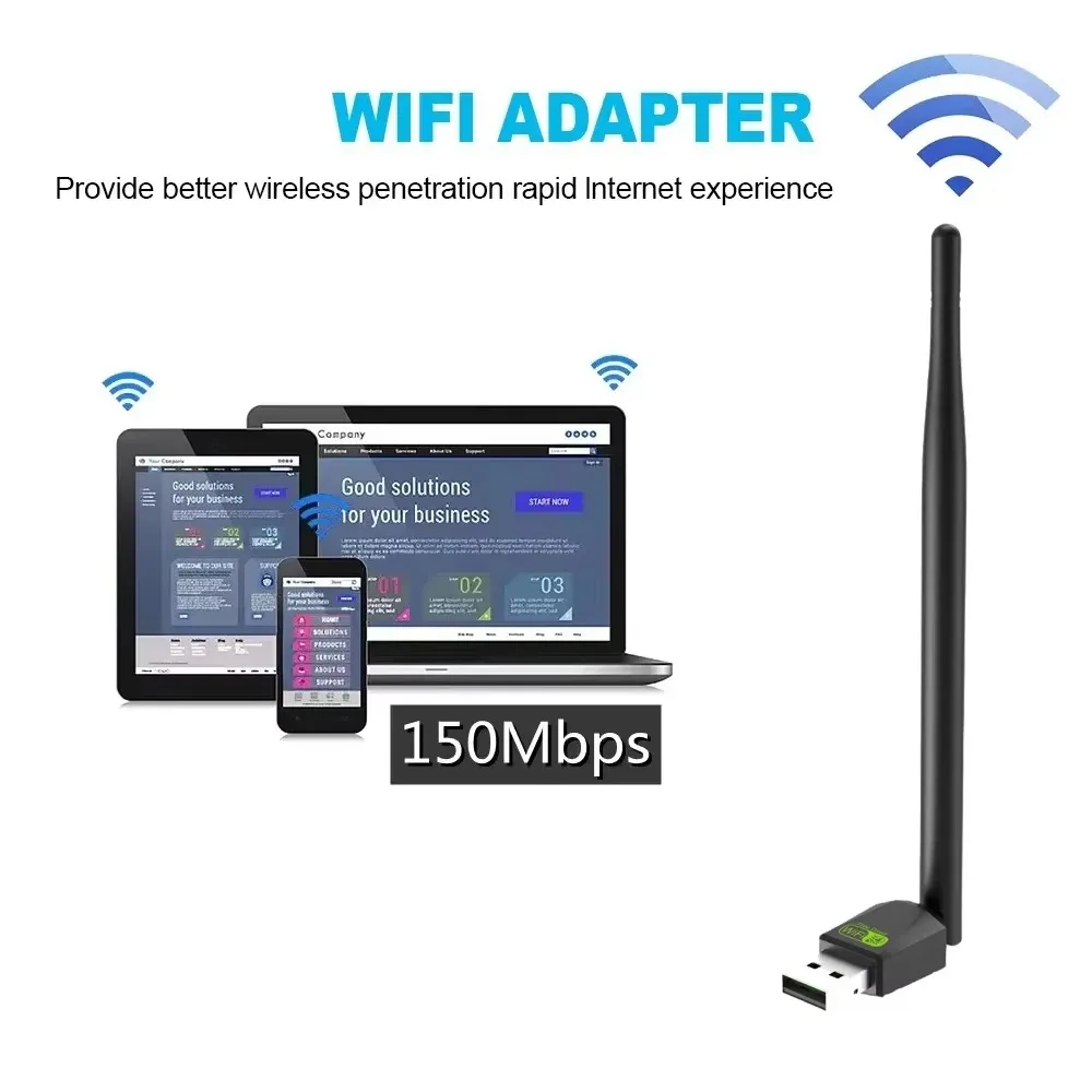 Фото KEBIDUMEI 150 Мбит/с мини-USB Wi-Fi адаптер RTL8188, беспроводная сетевая карта, Wi-Fi приемник, донгл 802.11 b/g/n для ПК, ноутбуков, Windows №4