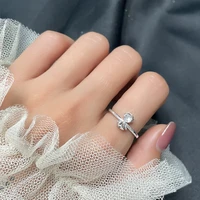 personality little fairy ring opening fashion creative little angel zircon rings for women girlfriends holiday gift jewerly