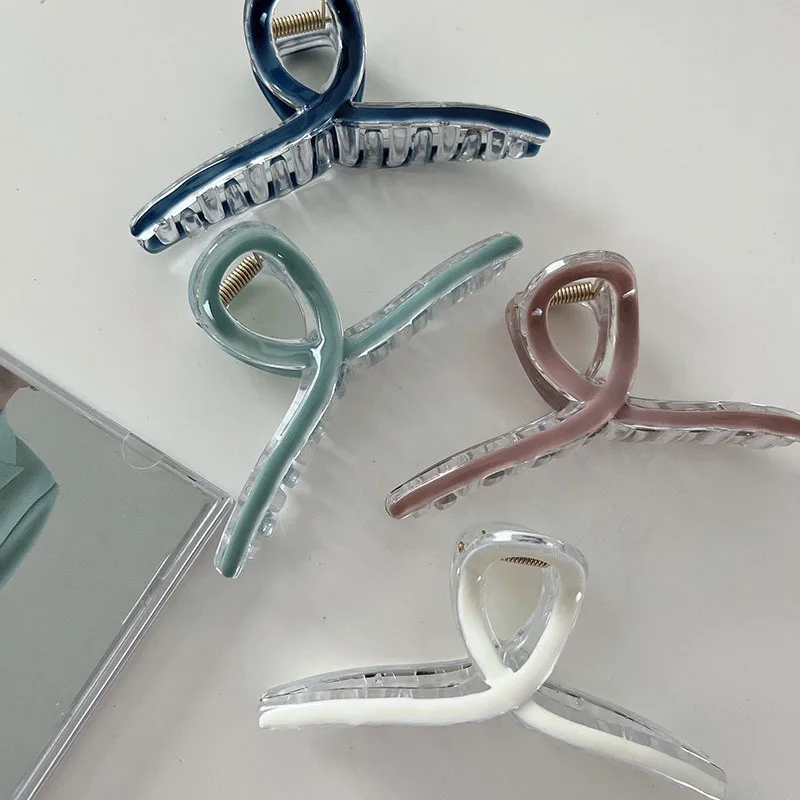 2022 большая заколка для волос конского хвоста женщин корейский зажим густых