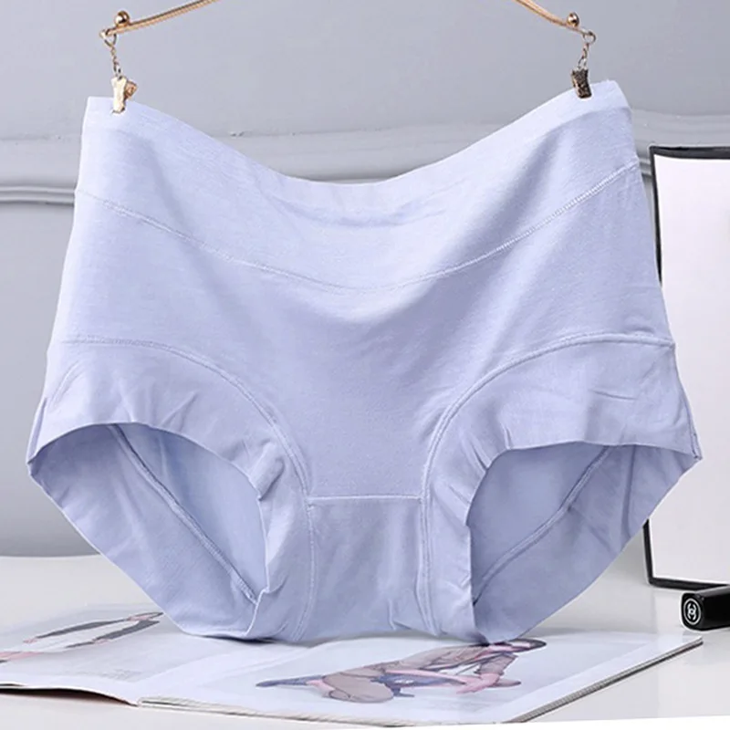 4Pcs/Lot Comfortable Ladies Panties Women Large Size Solid Underwear High Quality Lingerie