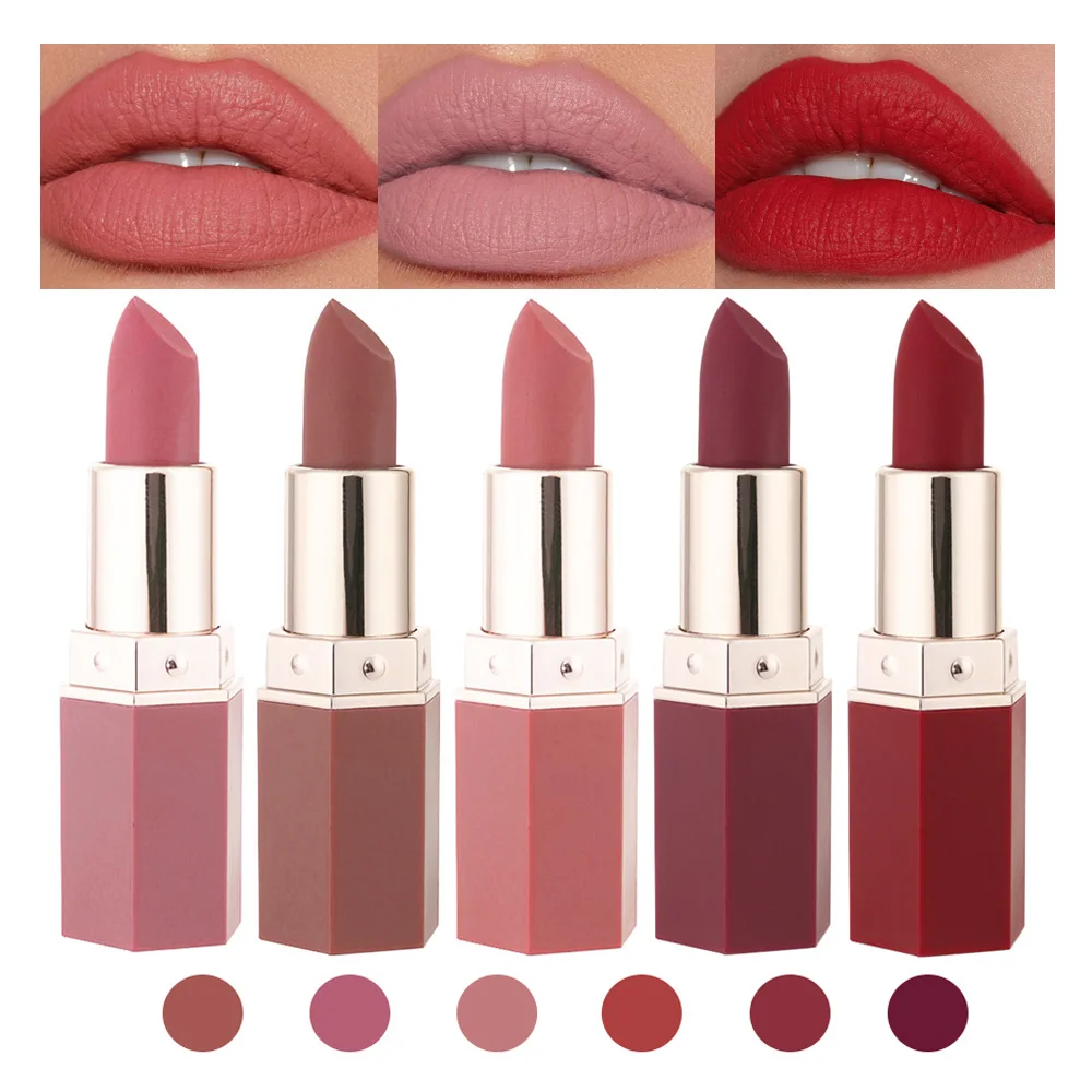 

Velvet Matte Lipstick Lips Makeup Nude Lip Stick Make Up Cosmetics Foggy Smooth Matt Tint Lip Balm Cream Pigment