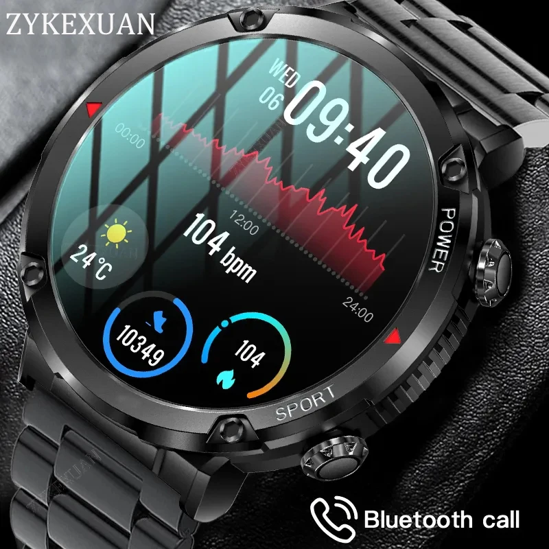 

New 1.6 Inch 600 MAh Battery IP68 Waterproof Watches Smart Watch Men Military Outdoor Sports Smartwatch Men Bluetooth Call Clock