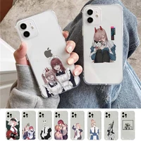 chainsaw man anime phone case for iphone 11 12 13 mini pro xs max 8 7 6 6s plus x 5s se 2020 xr clear case