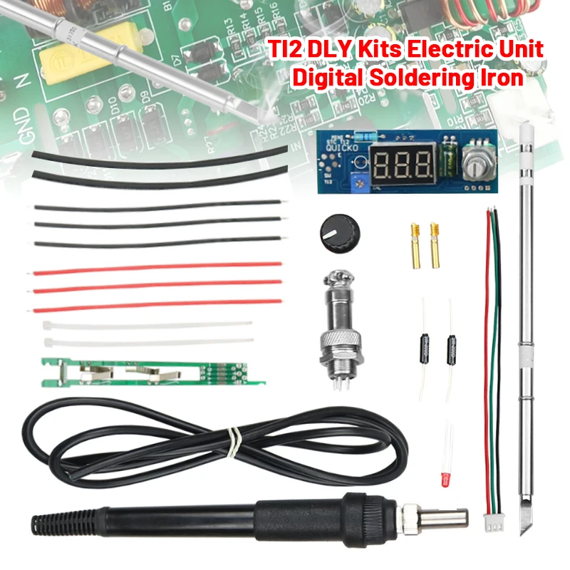 

STC-T12 Solder Iron DIY Kit Electric Digital Soldering Iron Station Temperature Controller Handle Kits With LED Vibration Switch