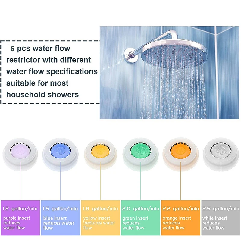 

Редуктор потока душа Установите ограничитель потока до экономии воды 4 л/мин ограничитель потока для адаптера наборы аксессуаров для ванно...