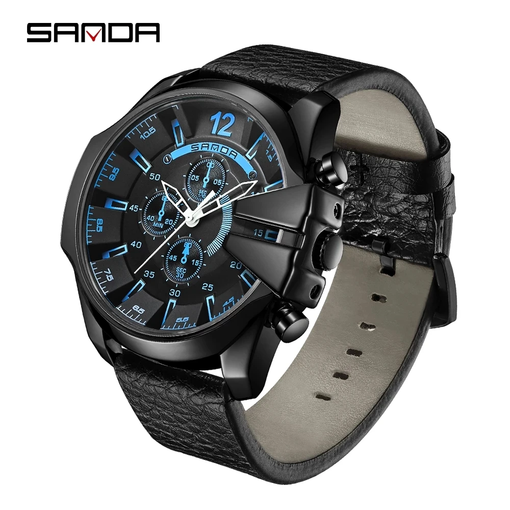 

SANDA 2023 Top Brand Luxury Casual Quartz Men's Watch Business Clock Sports Wristwatches Waterproof Clock Cool Male reloj 5011