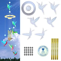 hummingbird epoxy resin molds soft durable wind chime windbell pendant silicone resin mold kit for diy crafts making wind bells
