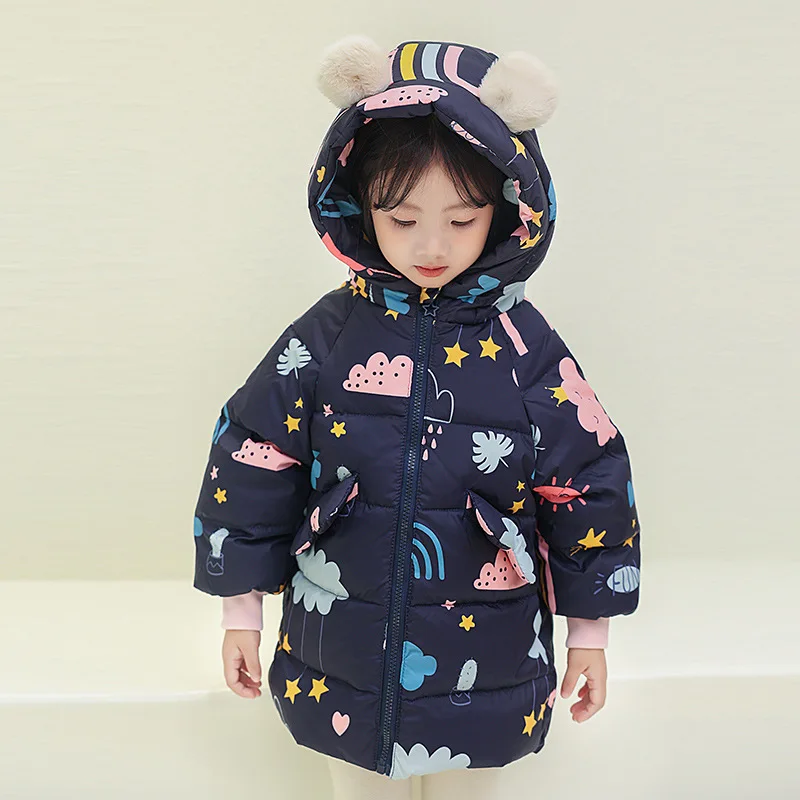

2022 Kids Light 90% White Duck Down Hooded cartoonJacket Lightweight Boys Girls Outwear Child Children Light Winter Jackets Cart