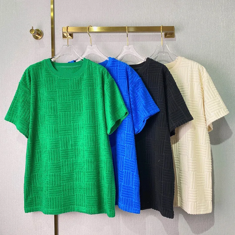 

2022 Spring New Designer Women's High Quality Loose O-neck T-shirt Tee Top A969