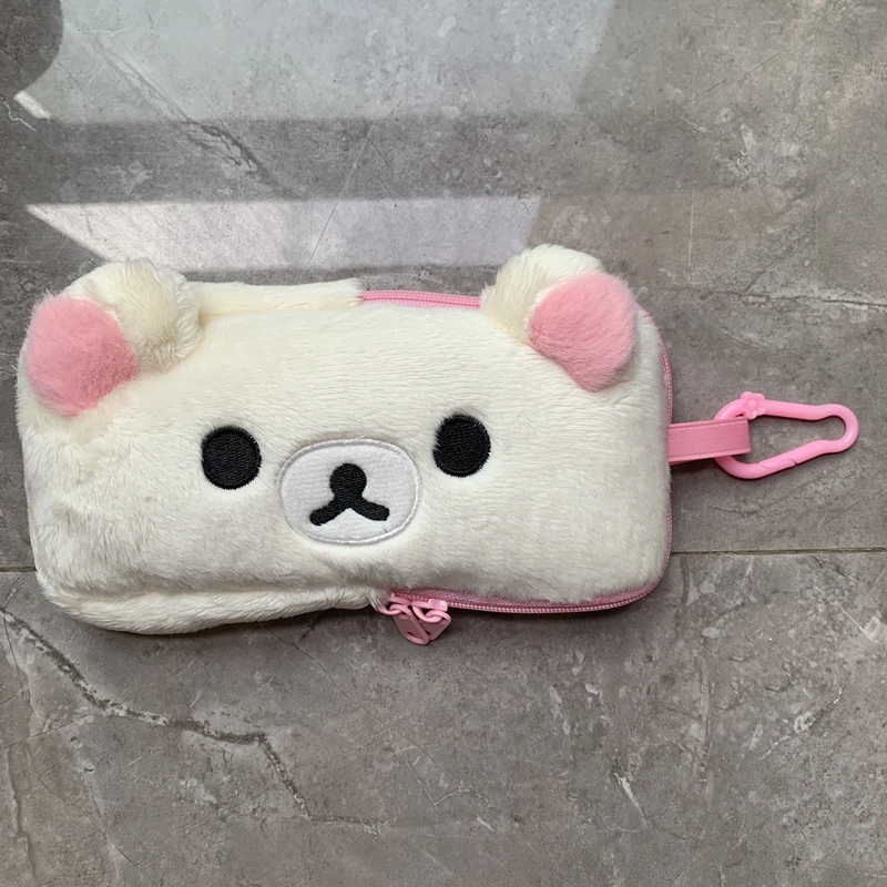 Rilakkuma Korilakkuma плюшевая сумка для смартфона женская аниме медведь лицо Kawaii милый чехол для мобильного телефона держатель (art.: 3920cf73feef7) - 3920cf73feef7