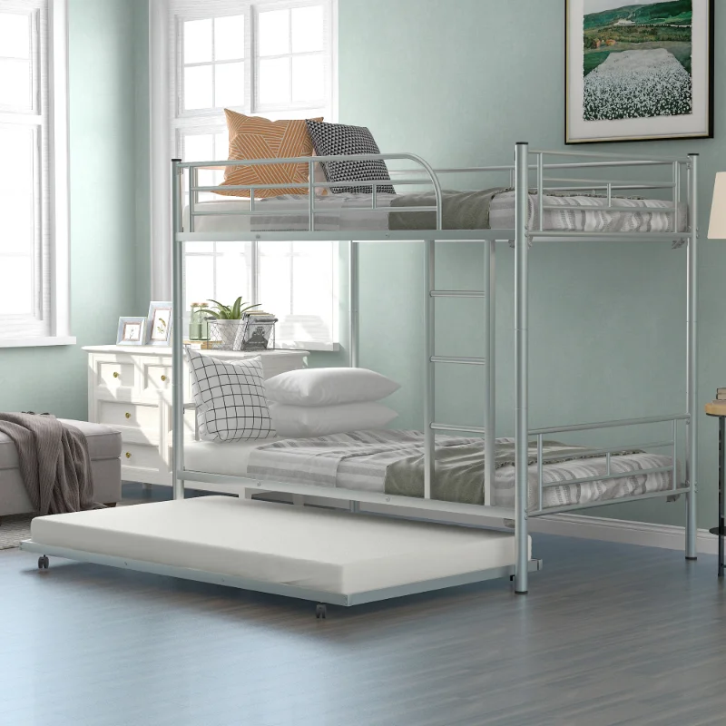 

Двухъярусная кровать с укороченным ящиком можно разделить на две кровати Коробочная пружина не требуется белый (старый Артикул: